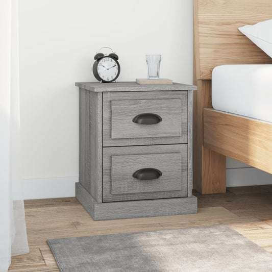 Nachtkastjes 2 st 39x39x47,5 cm bewerkt hout grijs sonoma eiken Nachtkastjes | Creëer jouw Trendy Thuis | Gratis bezorgd & Retour | Trendy.nl