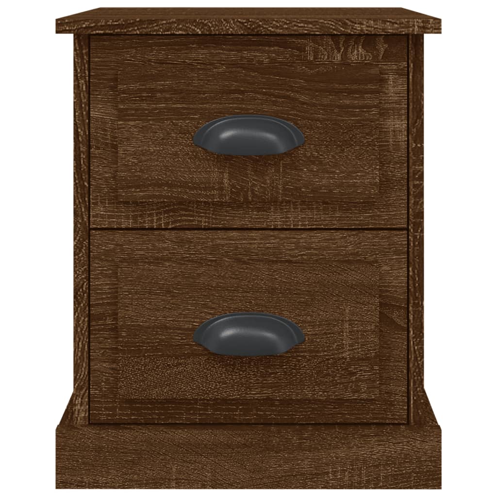 Nachtkastje 39x39x47,5 cm bewerkt hout bruin eikenkleur Nachtkastjes | Creëer jouw Trendy Thuis | Gratis bezorgd & Retour | Trendy.nl