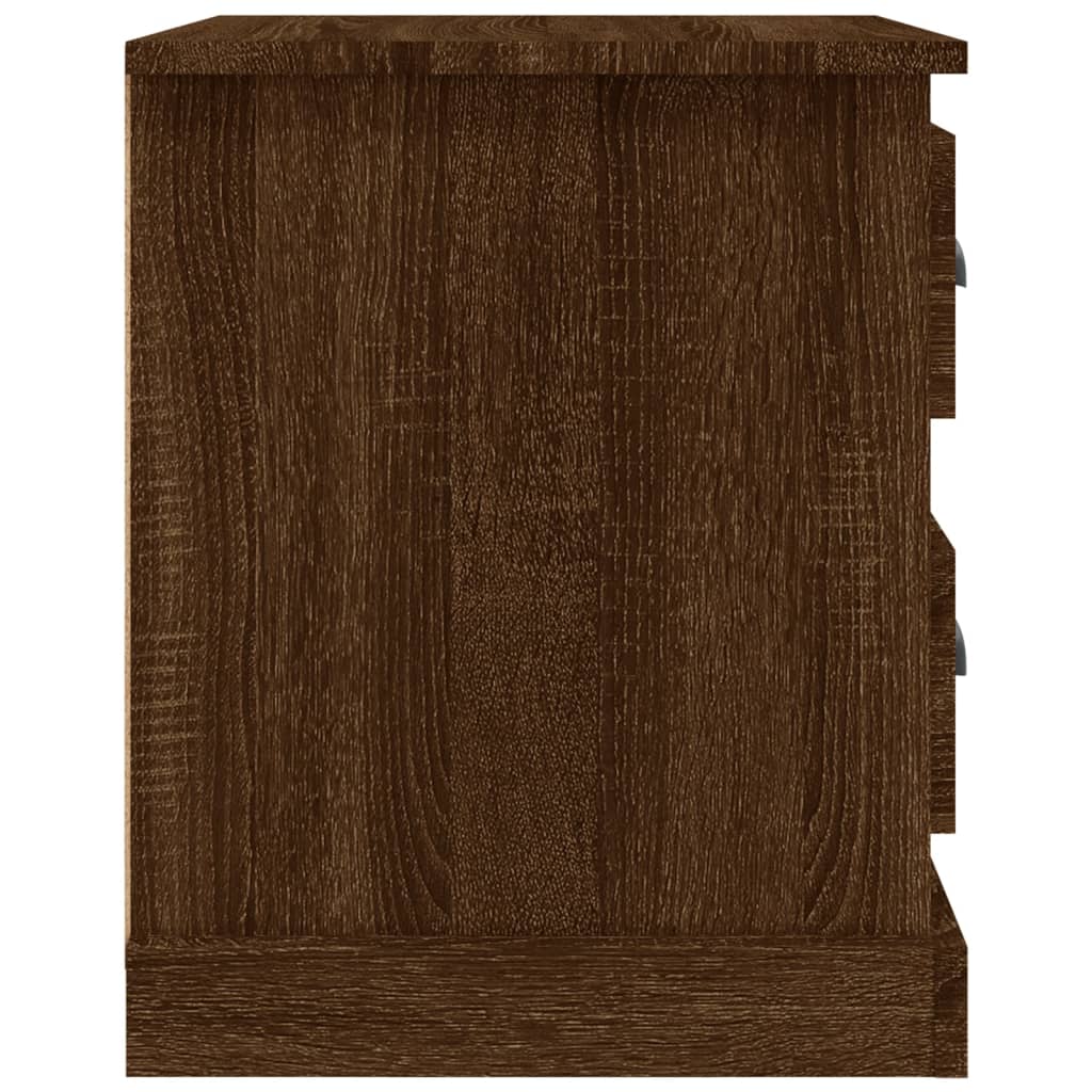 Nachtkastje 39x39x47,5 cm bewerkt hout bruin eikenkleur Nachtkastjes | Creëer jouw Trendy Thuis | Gratis bezorgd & Retour | Trendy.nl