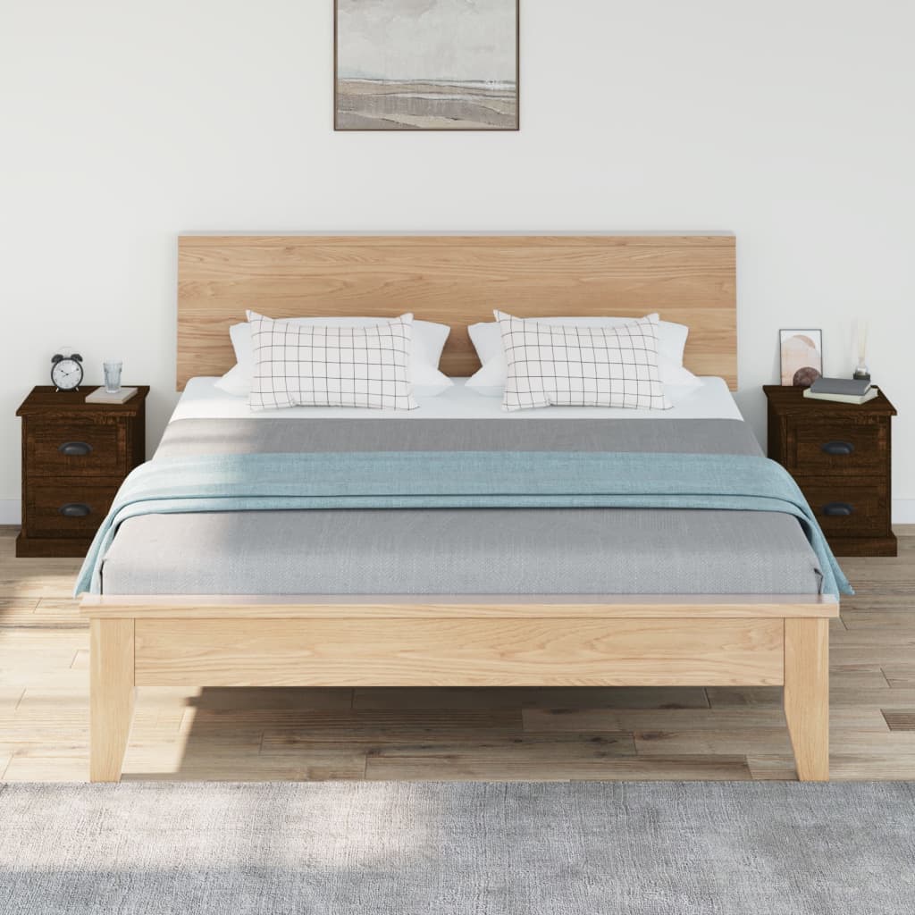 Nachtkastjes 2 st 39x39x47,5 cm bewerkt hout bruin eikenkleur Nachtkastjes | Creëer jouw Trendy Thuis | Gratis bezorgd & Retour | Trendy.nl