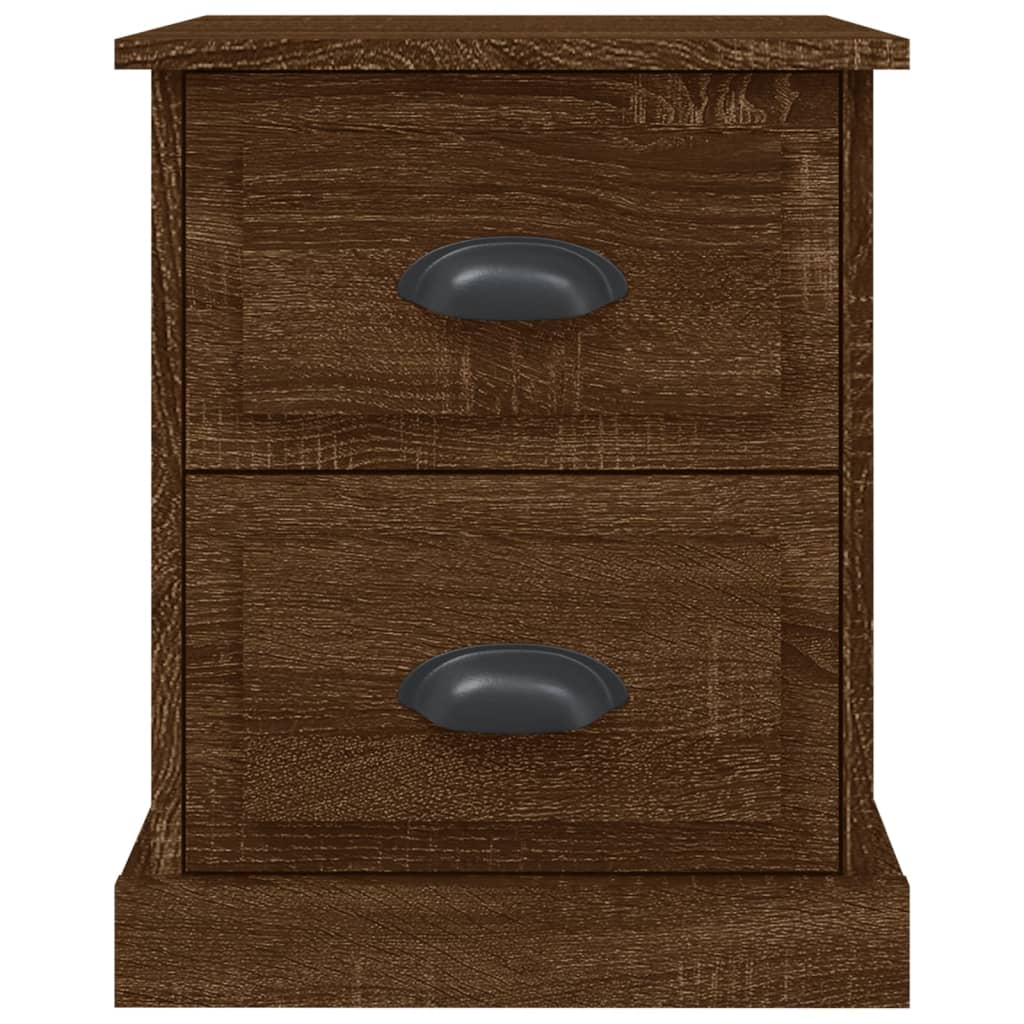 Nachtkastjes 2 st 39x39x47,5 cm bewerkt hout bruin eikenkleur Nachtkastjes | Creëer jouw Trendy Thuis | Gratis bezorgd & Retour | Trendy.nl