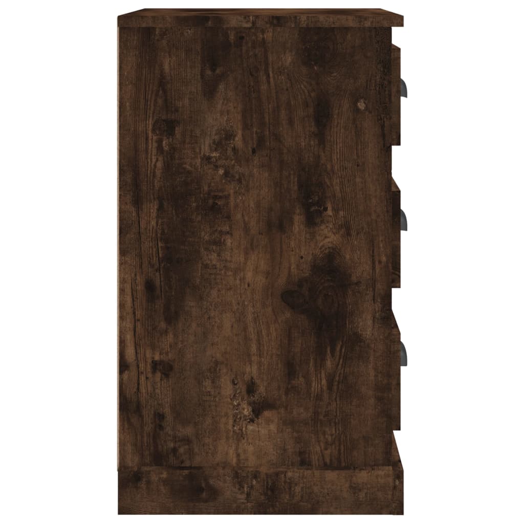 Nachtkastje 39x39x67 cm bewerkt hout gerookt eikenkleurig Nachtkastjes | Creëer jouw Trendy Thuis | Gratis bezorgd & Retour | Trendy.nl