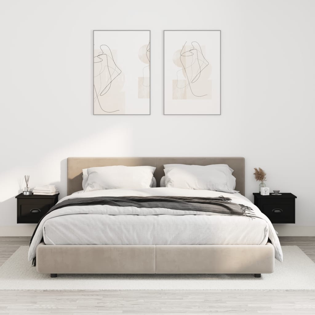 Nachtkastjes 2 st wandgemonteerd 41,5x36x28 cm zwart Nachtkastjes | Creëer jouw Trendy Thuis | Gratis bezorgd & Retour | Trendy.nl