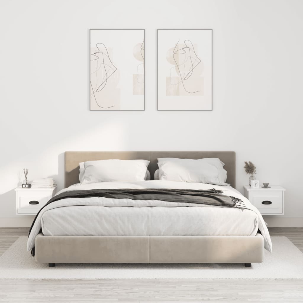 Nachtkastjes 2 st wandgemonteerd 41,5x36x28 cm hoogglans wit Nachtkastjes | Creëer jouw Trendy Thuis | Gratis bezorgd & Retour | Trendy.nl