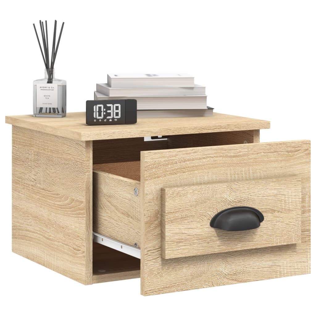 Nachtkastjes 2 st wandgemonteerd 41,5x36x28 cm sonoma eiken Nachtkastjes | Creëer jouw Trendy Thuis | Gratis bezorgd & Retour | Trendy.nl