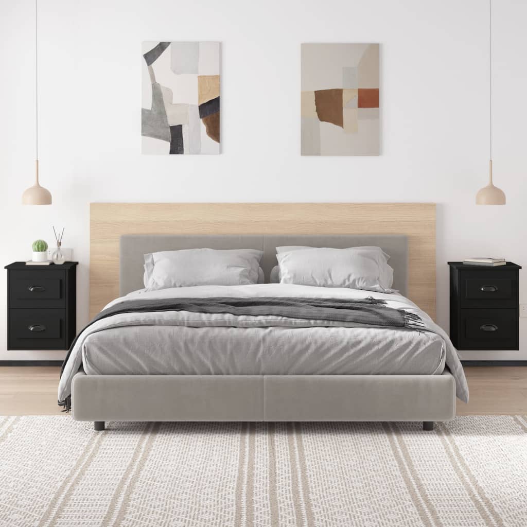 Nachtkastjes 2 st wandgemonteerd 41,5x36x53 cm zwart Nachtkastjes | Creëer jouw Trendy Thuis | Gratis bezorgd & Retour | Trendy.nl