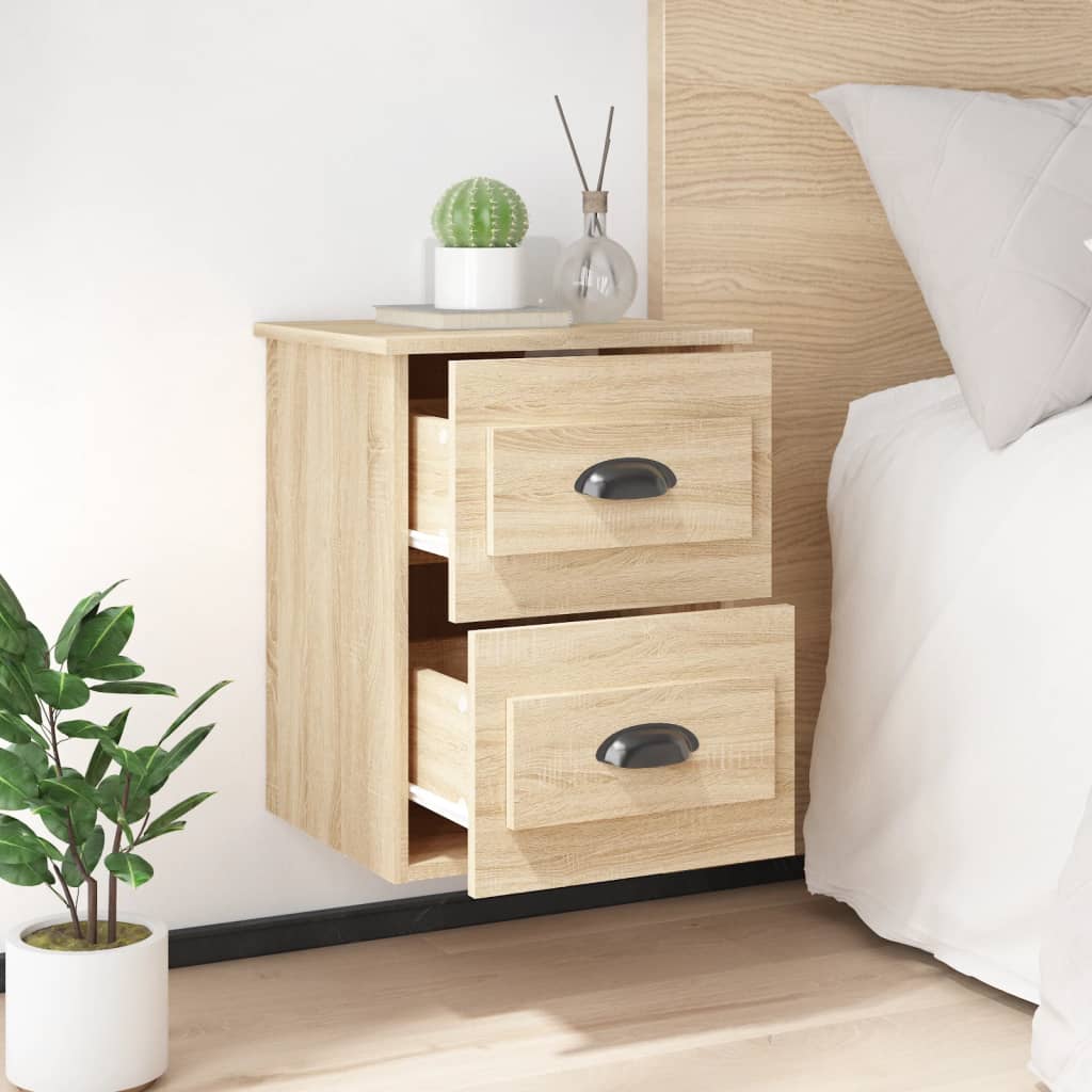 Nachtkastjes 2 st wandgemonteerd 41,5x36x53 cm sonoma eiken Nachtkastjes | Creëer jouw Trendy Thuis | Gratis bezorgd & Retour | Trendy.nl