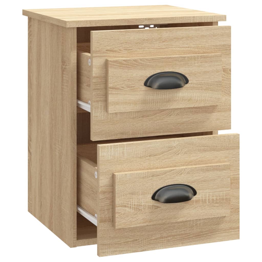 Nachtkastjes 2 st wandgemonteerd 41,5x36x53 cm sonoma eiken Nachtkastjes | Creëer jouw Trendy Thuis | Gratis bezorgd & Retour | Trendy.nl