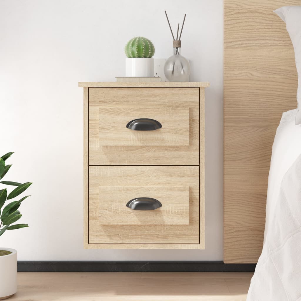 Nachtkastjes 2 st wandgemonteerd 41,5x36x53 cm sonoma eiken Nachtkastjes | Creëer jouw Trendy Thuis | Gratis bezorgd & Retour | Trendy.nl