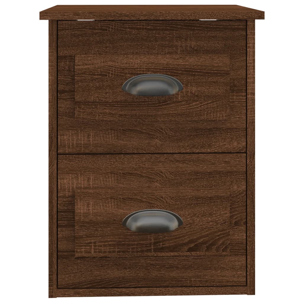 Nachtkastjes 2 st wandgemonteerd 41,5x36x53 cm bruin eikenkleur Nachtkastjes | Creëer jouw Trendy Thuis | Gratis bezorgd & Retour | Trendy.nl