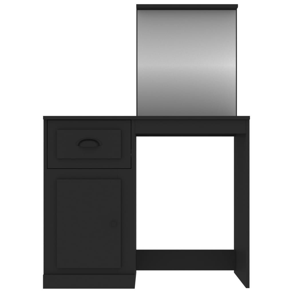 "Mooie zwarte kaptafel met spiegel - 90x50x132,5 cm - prachtig bewerkt hout" Slaapkamerkaptafels | Creëer jouw Trendy Thuis | Gratis bezorgd & Retour | Trendy.nl