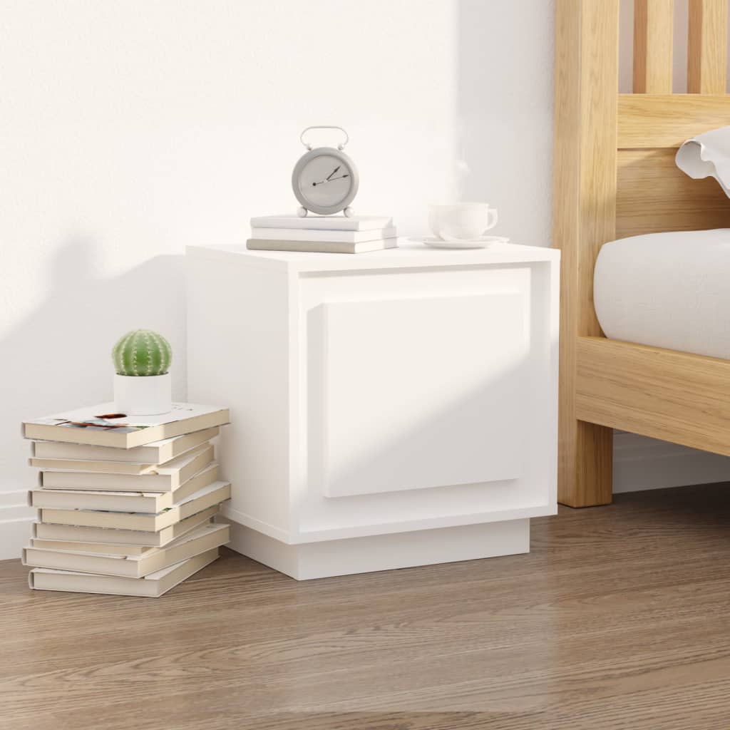 Nachtkastje 44x35x45 cm bewerkt hout wit Nachtkastjes | Creëer jouw Trendy Thuis | Gratis bezorgd & Retour | Trendy.nl