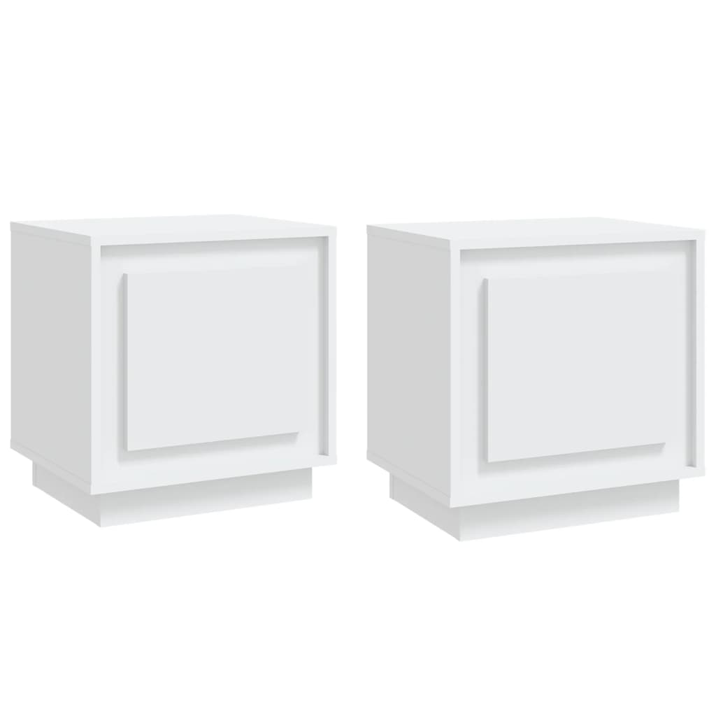 Nachtkastjes 2 st 44x35x45 cm bewerkt hout wit Nachtkastjes | Creëer jouw Trendy Thuis | Gratis bezorgd & Retour | Trendy.nl
