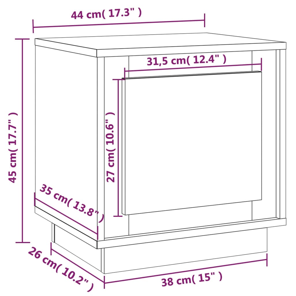 Nachtkastjes 2 st 44x35x45 cm bewerkt hout wit Nachtkastjes | Creëer jouw Trendy Thuis | Gratis bezorgd & Retour | Trendy.nl