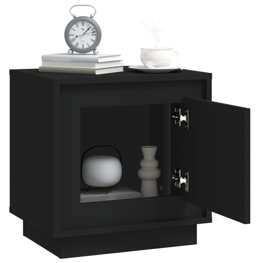 Nachtkastjes 2 st 44x35x45 cm bewerkt hout zwart Nachtkastjes | Creëer jouw Trendy Thuis | Gratis bezorgd & Retour | Trendy.nl