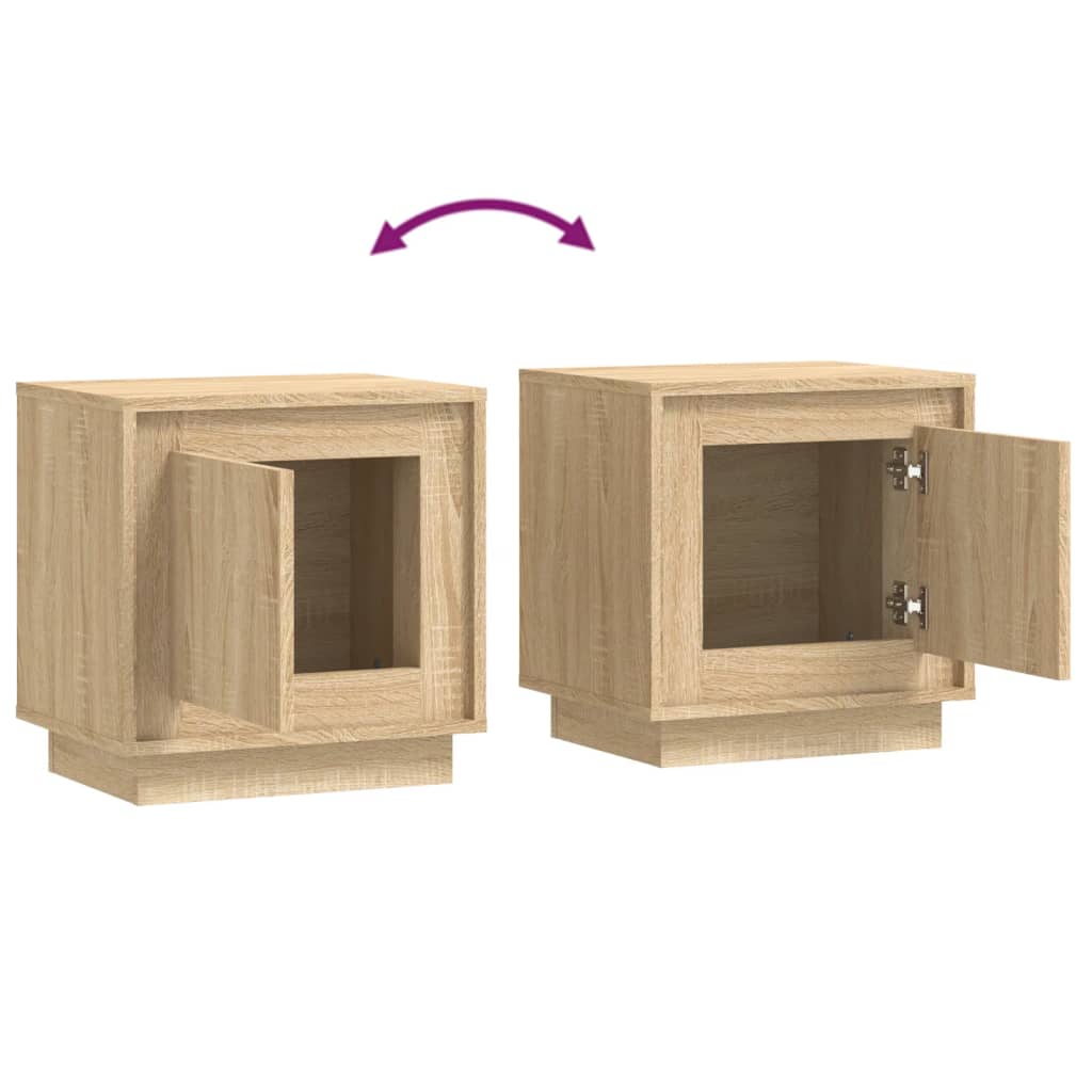 Nachtkastje 44x35x45 cm bewerkt hout sonoma eikenkleurig Nachtkastjes | Creëer jouw Trendy Thuis | Gratis bezorgd & Retour | Trendy.nl