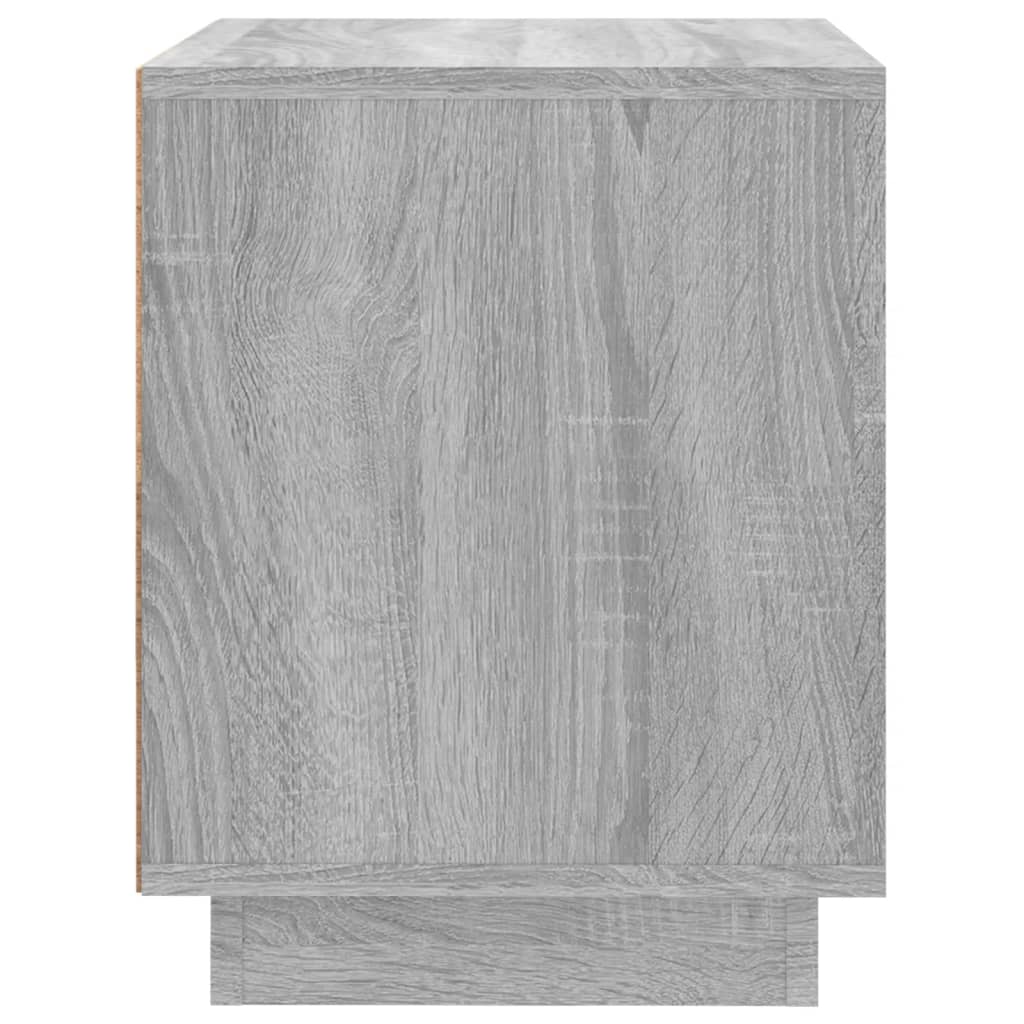 Nachtkastje 44x35x45 cm bewerkt hout grijs sonoma eikenkleurig Nachtkastjes | Creëer jouw Trendy Thuis | Gratis bezorgd & Retour | Trendy.nl