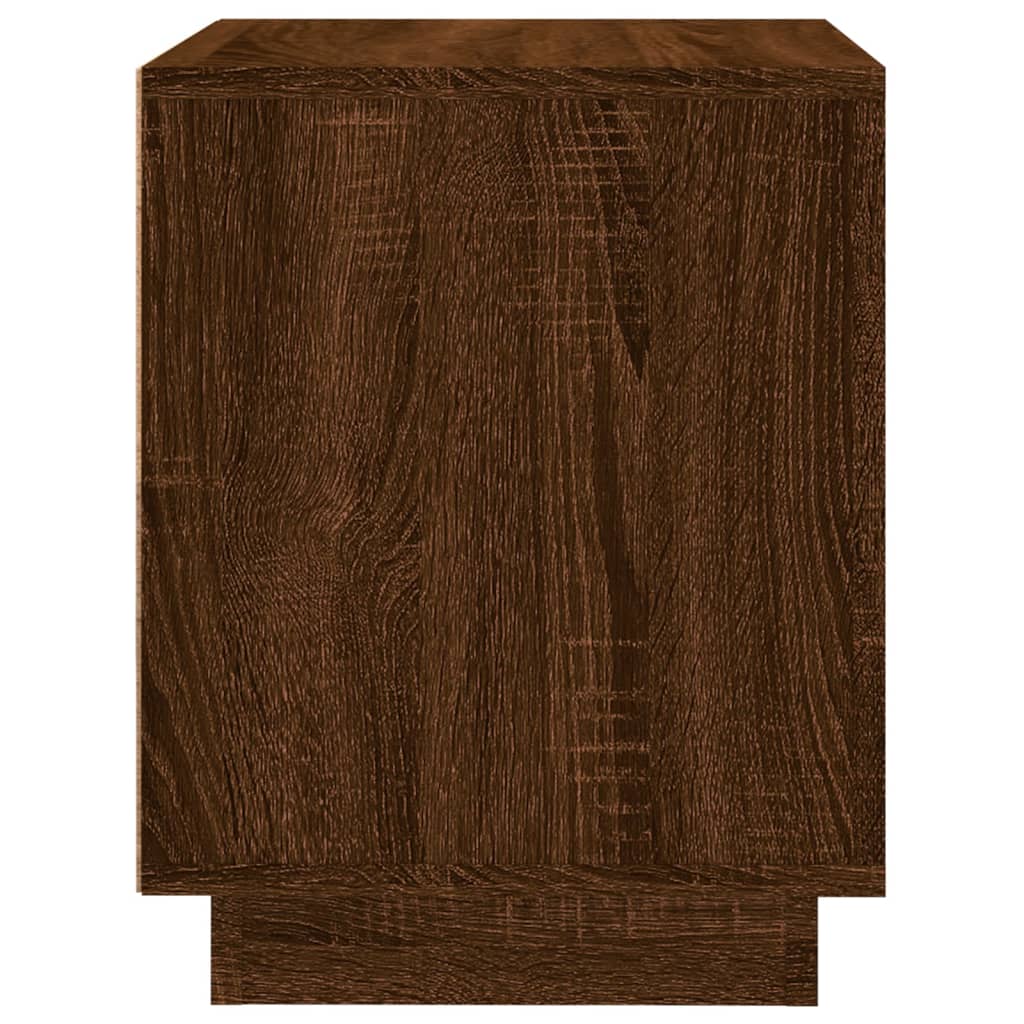 Nachtkastje 44x35x45 cm bewerkt hout bruin eikenkleur Nachtkastjes | Creëer jouw Trendy Thuis | Gratis bezorgd & Retour | Trendy.nl