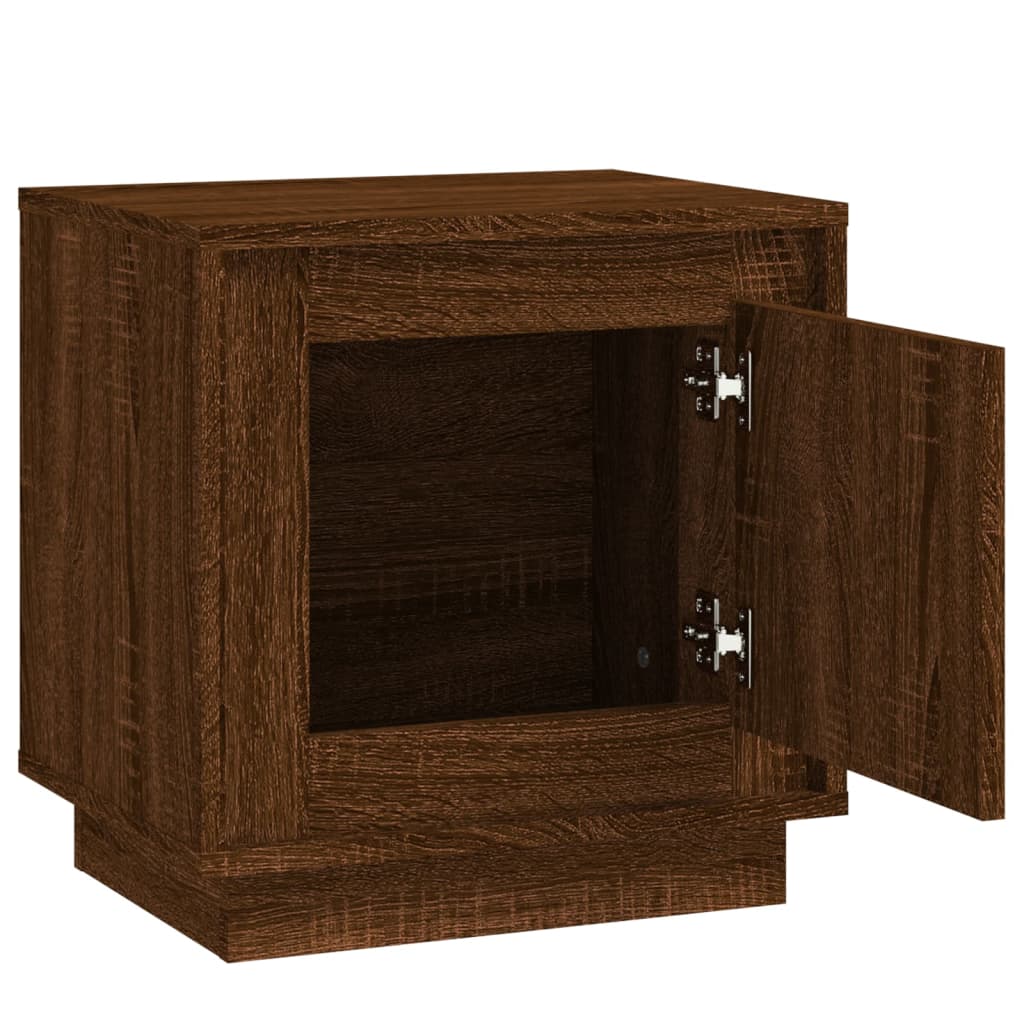 Nachtkastjes 2 st 44x35x45 cm bewerkt hout bruin eikenkleur Nachtkastjes | Creëer jouw Trendy Thuis | Gratis bezorgd & Retour | Trendy.nl