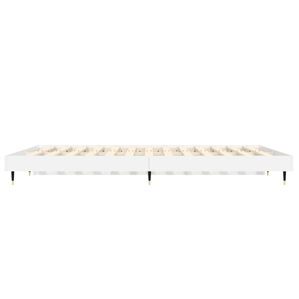 Bedframe LED massief hout wit 140x190 cm Bedden & bedframes | Creëer jouw Trendy Thuis | Gratis bezorgd & Retour | Trendy.nl