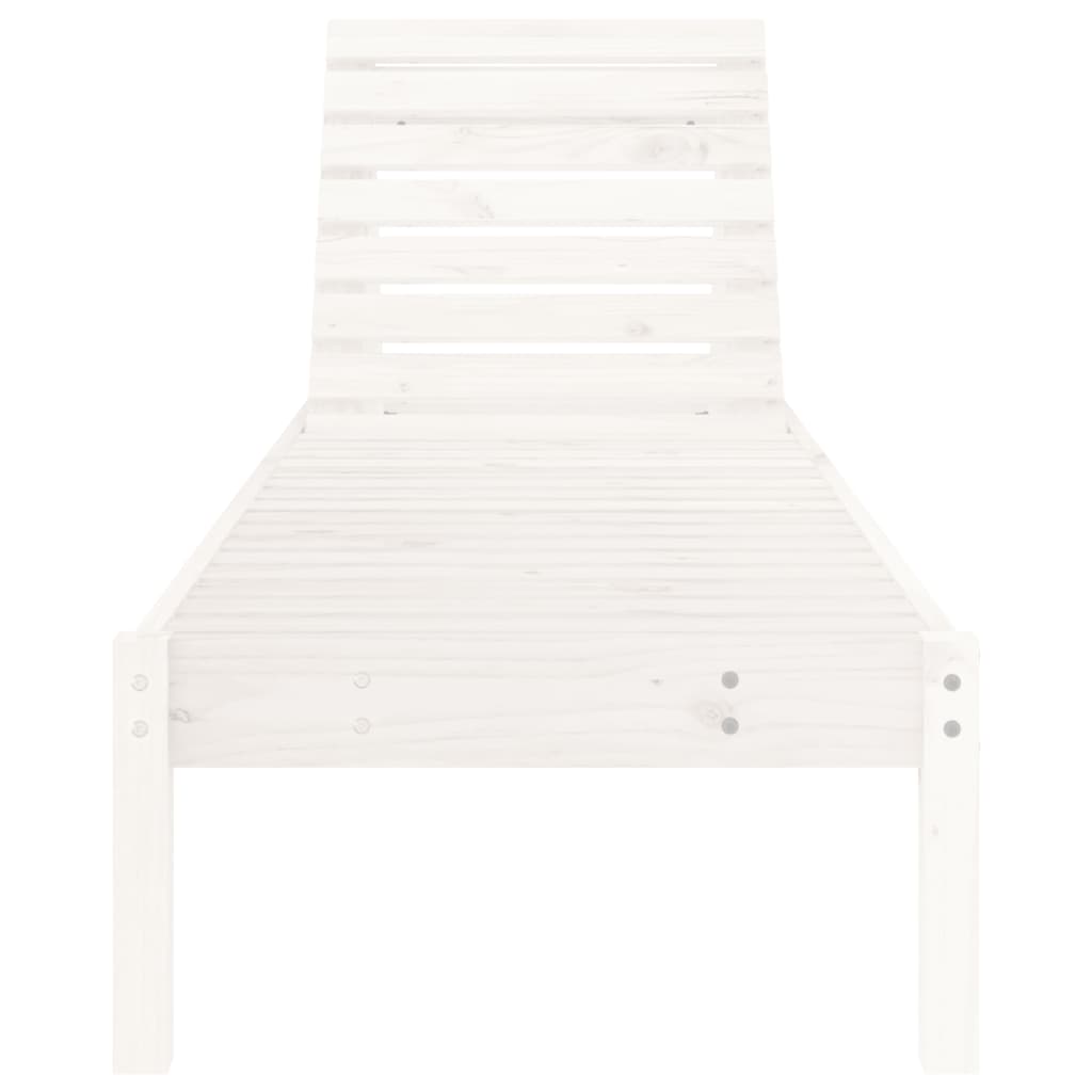 Ligstoel 199,5x60x74 cm massief grenenhout wit Ligstoelen | Creëer jouw Trendy Thuis | Gratis bezorgd & Retour | Trendy.nl