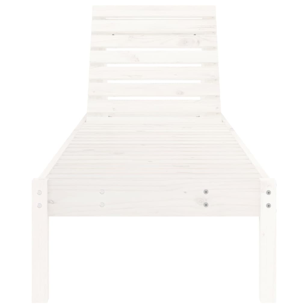 Ligstoelen 2 st 199,5x60x74 cm massief grenenhout wit Ligstoelen | Creëer jouw Trendy Thuis | Gratis bezorgd & Retour | Trendy.nl