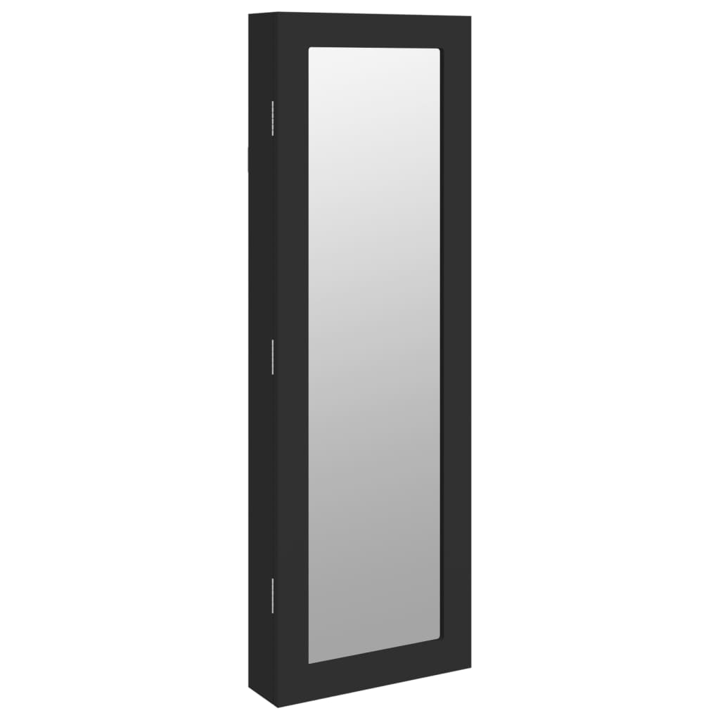 Sieradenkast met spiegel wandgemonteerd 30x8,5x90 cm zwart Spiegels | Creëer jouw Trendy Thuis | Gratis bezorgd & Retour | Trendy.nl