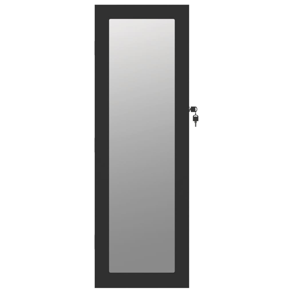 Sieradenkast met spiegel wandgemonteerd 30x8,5x90 cm zwart Spiegels | Creëer jouw Trendy Thuis | Gratis bezorgd & Retour | Trendy.nl