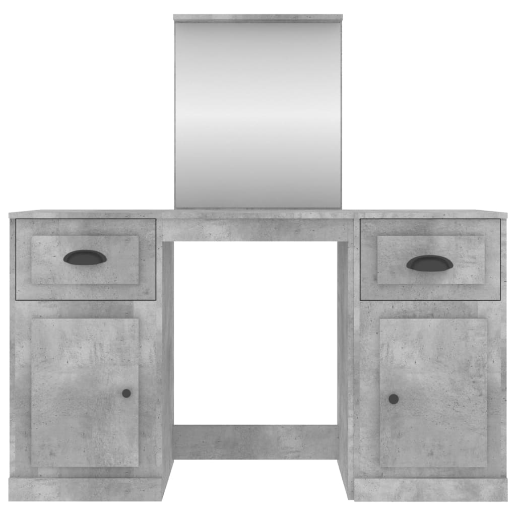 Trendy betongrijze kaptafel met spiegel - modern design, afmeting 130x50x132,5 cm Slaapkamerkaptafels | Creëer jouw Trendy Thuis | Gratis bezorgd & Retour | Trendy.nl