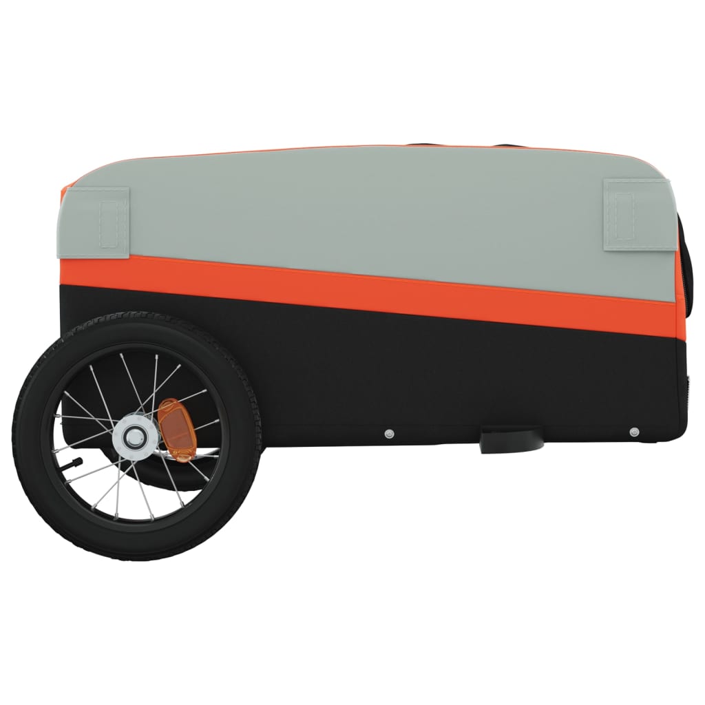 Fietskar 30 kg ijzer zwart en oranje Fietstrailers | Creëer jouw Trendy Thuis | Gratis bezorgd & Retour | Trendy.nl