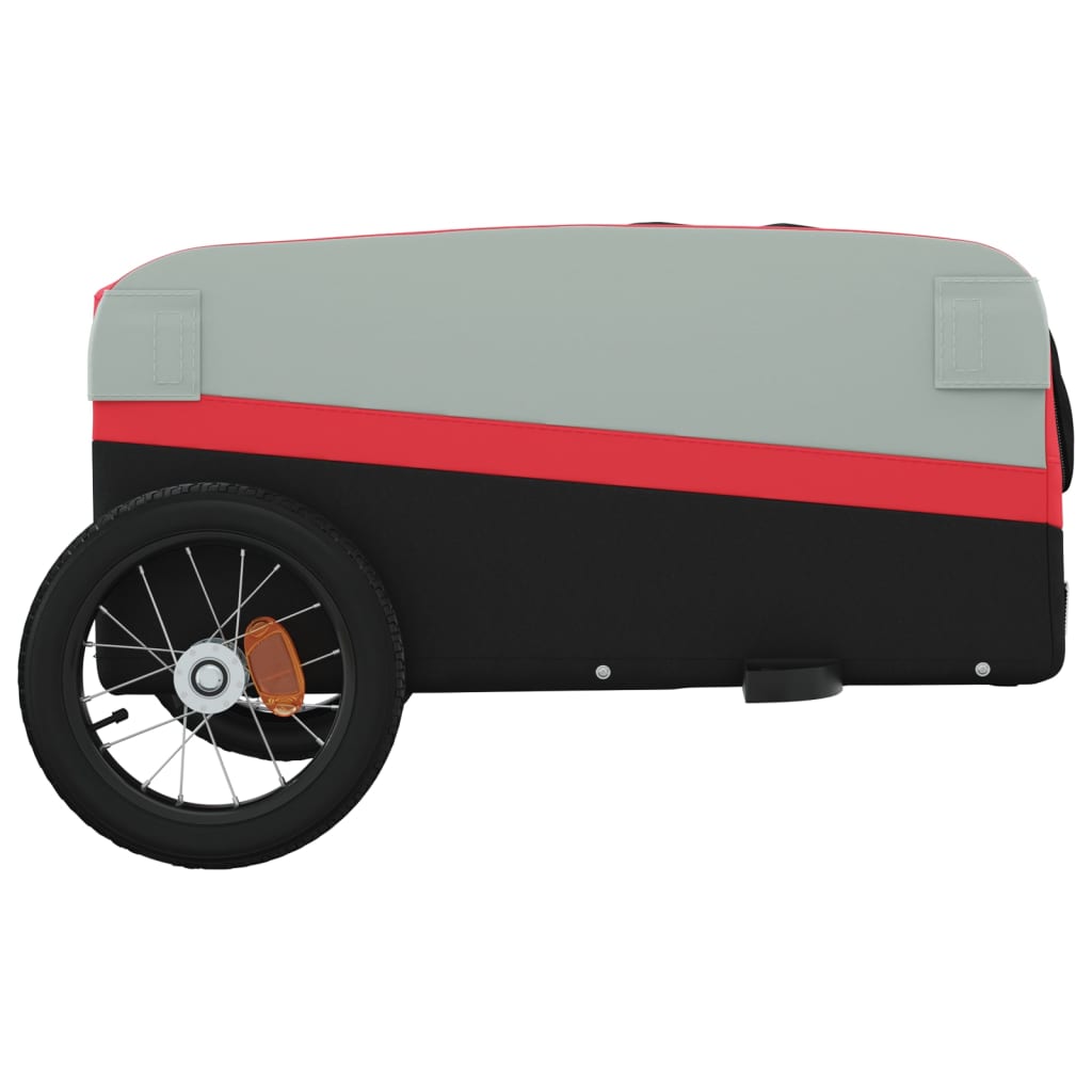 Fietskar 30 kg ijzer zwart en rood Fietstrailers | Creëer jouw Trendy Thuis | Gratis bezorgd & Retour | Trendy.nl