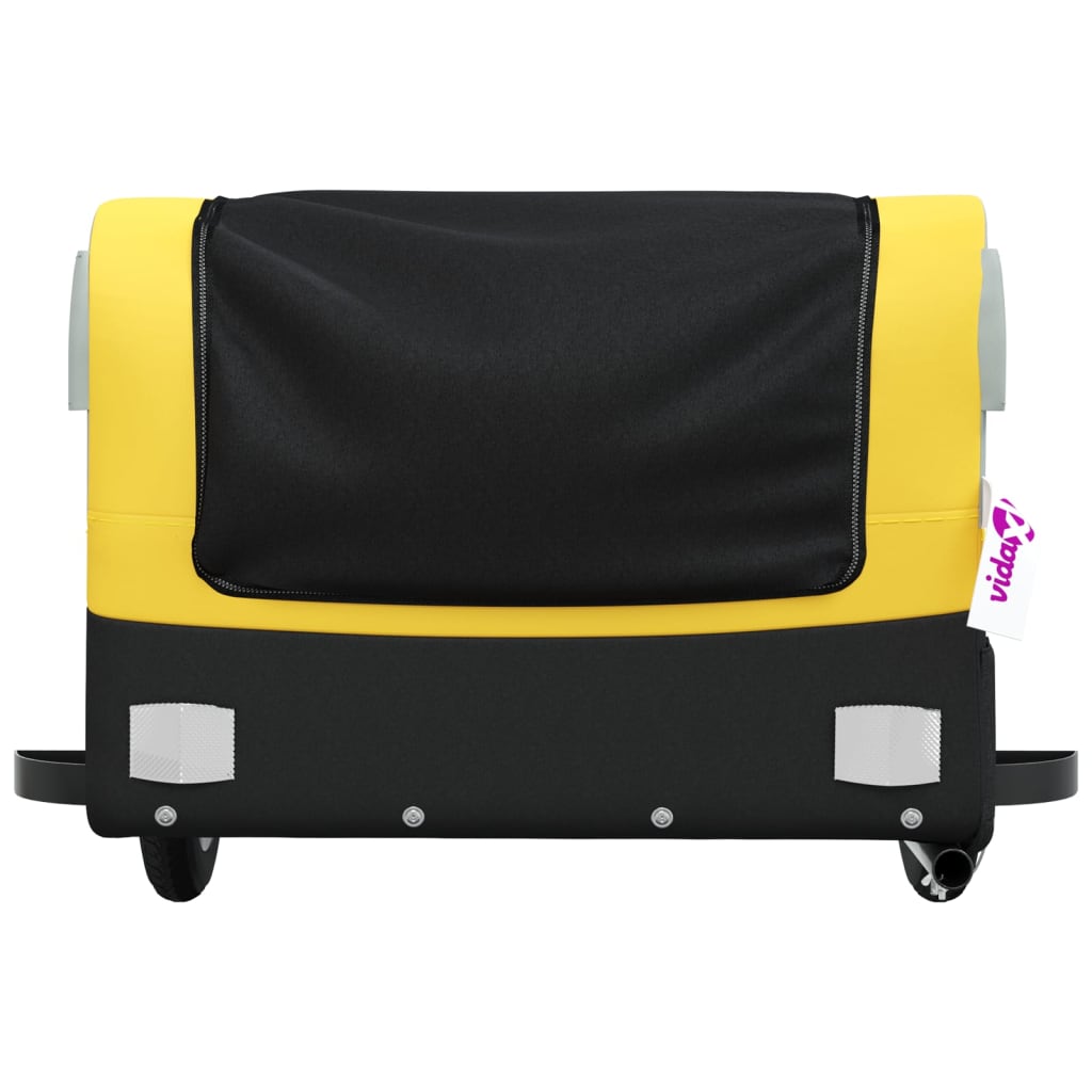 Fietskar 30 kg ijzer zwart en geel Fietstrailers | Creëer jouw Trendy Thuis | Gratis bezorgd & Retour | Trendy.nl