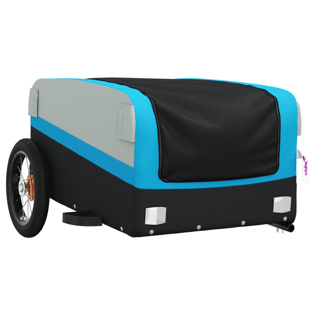 Fietskar 30 kg ijzer zwart en blauw Fietstrailers | Creëer jouw Trendy Thuis | Gratis bezorgd & Retour | Trendy.nl