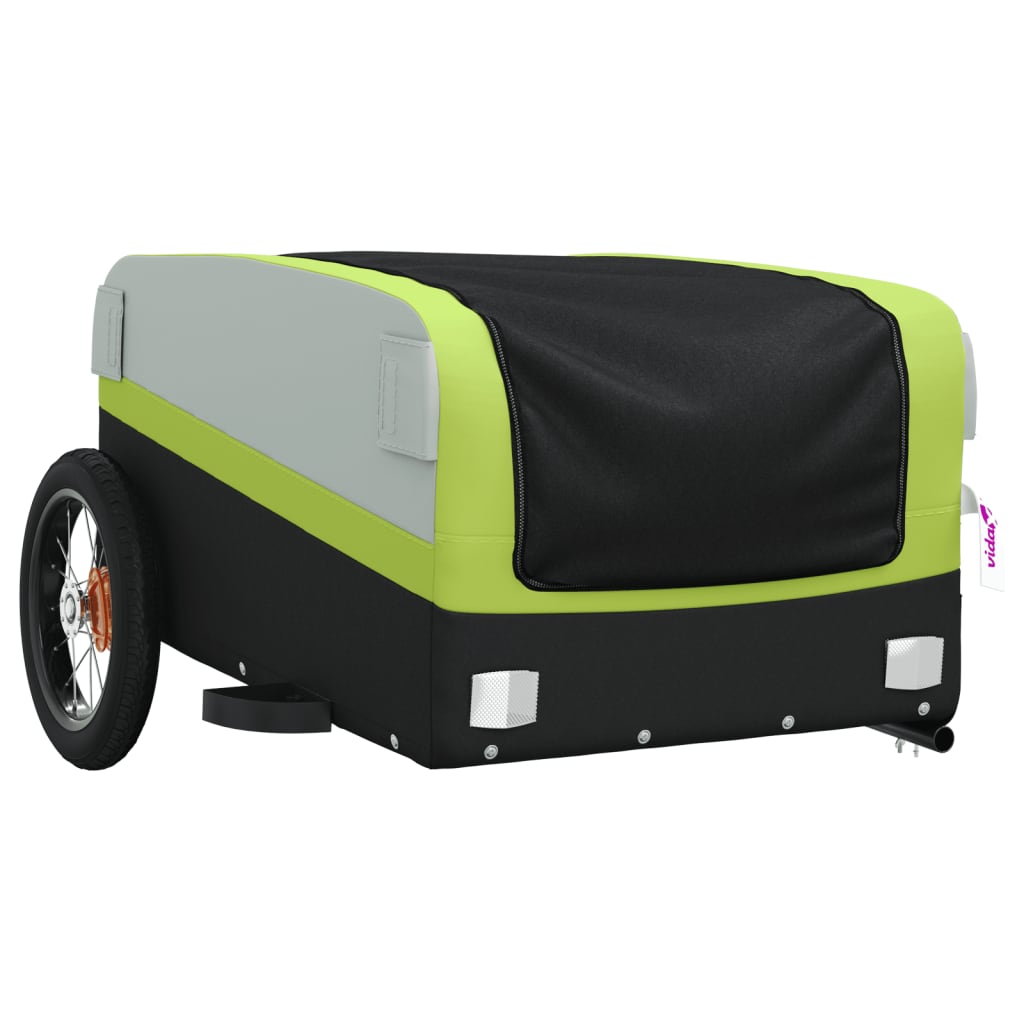 Fietskar 30 kg ijzer zwart en groen Fietstrailers | Creëer jouw Trendy Thuis | Gratis bezorgd & Retour | Trendy.nl