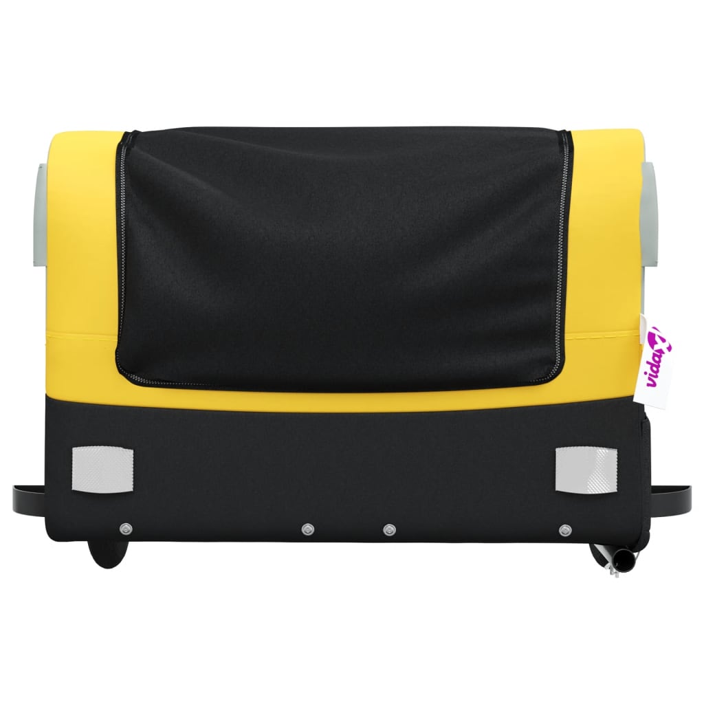 Fietskar 45 kg ijzer zwart en geel Fietstrailers | Creëer jouw Trendy Thuis | Gratis bezorgd & Retour | Trendy.nl