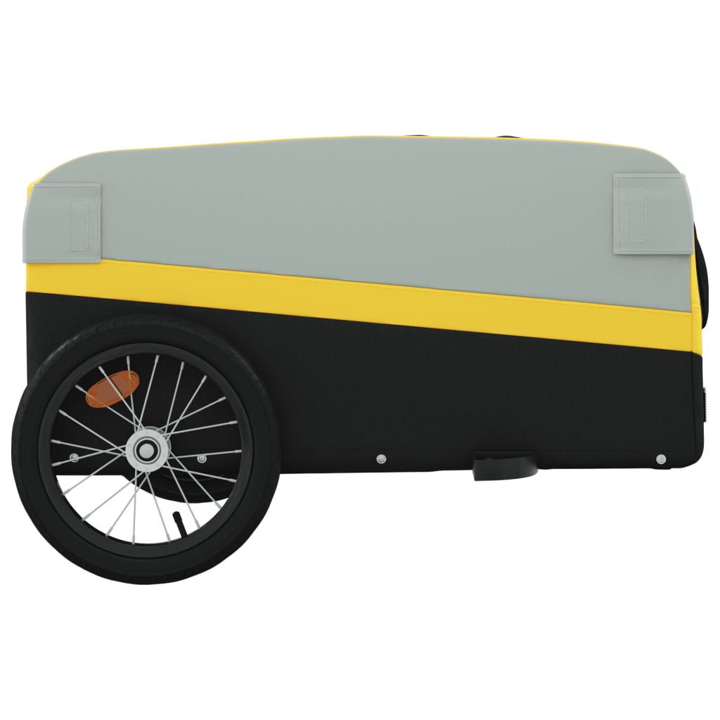 Fietskar 45 kg ijzer zwart en geel Fietstrailers | Creëer jouw Trendy Thuis | Gratis bezorgd & Retour | Trendy.nl