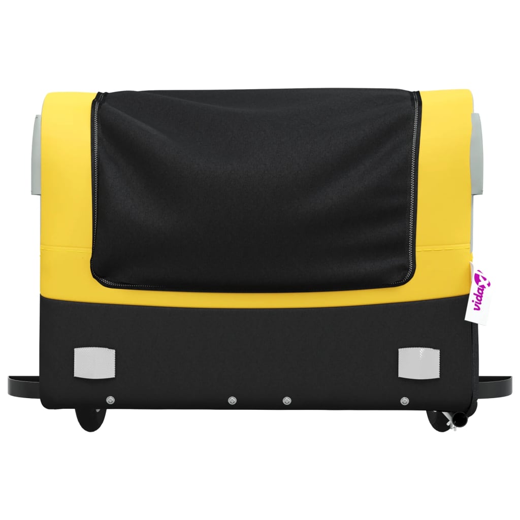 Fietstrailer 45 kg ijzer zwart en geel Fietstrailers | Creëer jouw Trendy Thuis | Gratis bezorgd & Retour | Trendy.nl