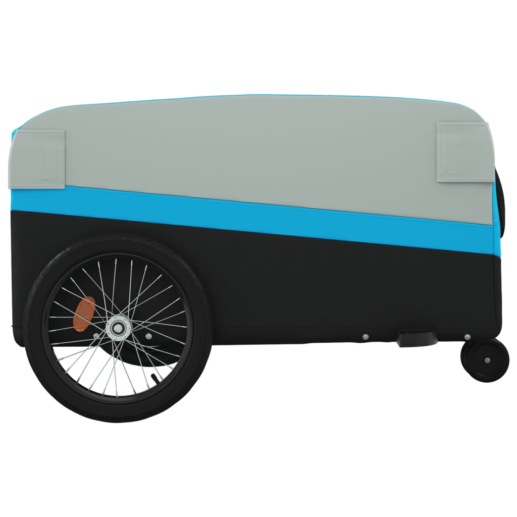 Fietstrailer 45 kg ijzer zwart en blauw Fietstrailers | Creëer jouw Trendy Thuis | Gratis bezorgd & Retour | Trendy.nl
