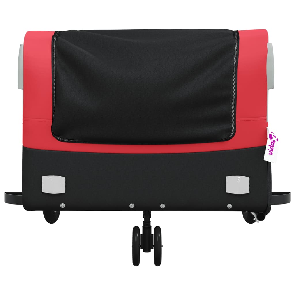 Fietstrailer 45 kg ijzer zwart en rood Fietstrailers | Creëer jouw Trendy Thuis | Gratis bezorgd & Retour | Trendy.nl
