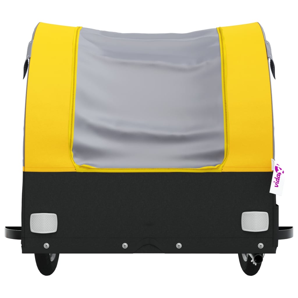 Fietstrailer 30 kg ijzer zwart en geel Fietstrailers | Creëer jouw Trendy Thuis | Gratis bezorgd & Retour | Trendy.nl