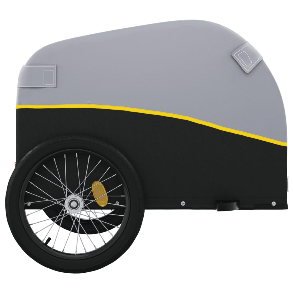 Fietstrailer 30 kg ijzer zwart en geel Fietstrailers | Creëer jouw Trendy Thuis | Gratis bezorgd & Retour | Trendy.nl