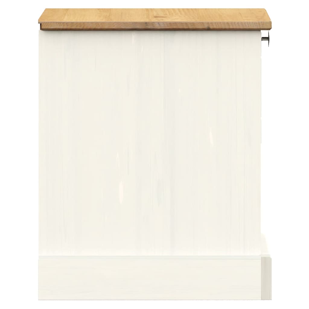 Nachtkastje VIGO 42x35x40 cm massief grenenhout wit Nachtkastjes | Creëer jouw Trendy Thuis | Gratis bezorgd & Retour | Trendy.nl