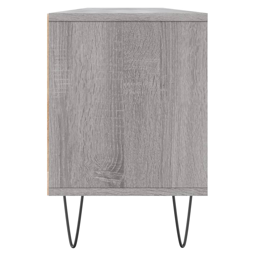 Stijlvol grijs sonoma eikenkleurig tv-meubel van bewerkt hout - 150x30x44,5 cm Tv-meubels | Creëer jouw Trendy Thuis | Gratis bezorgd & Retour | Trendy.nl
