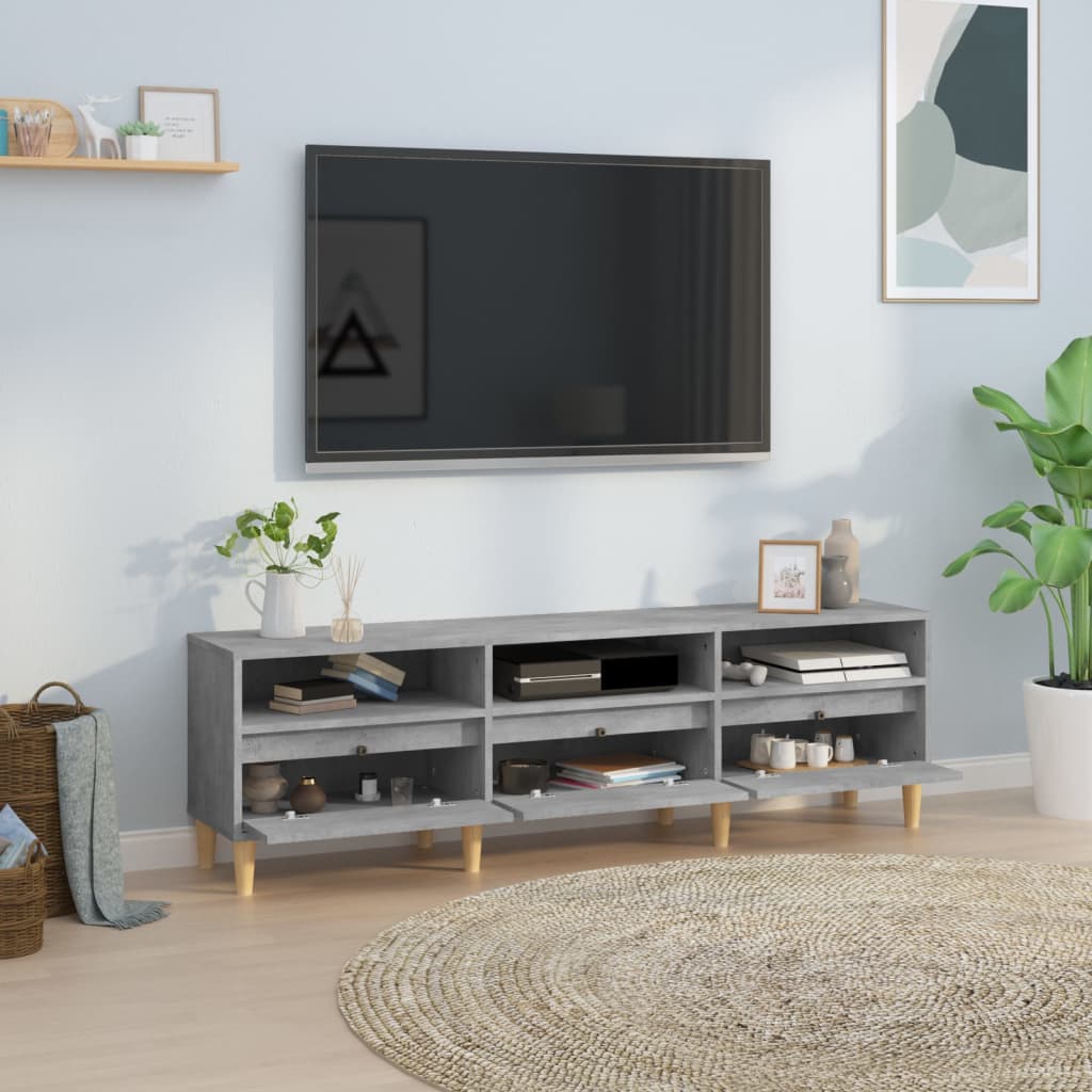 Modern Tv-meubel van bewerkt hout - 150x30x44,5 cm - Betongrijs Tv-meubels | Creëer jouw Trendy Thuis | Gratis bezorgd & Retour | Trendy.nl
