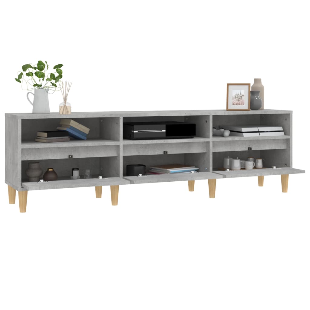 Modern Tv-meubel van bewerkt hout - 150x30x44,5 cm - Betongrijs Tv-meubels | Creëer jouw Trendy Thuis | Gratis bezorgd & Retour | Trendy.nl