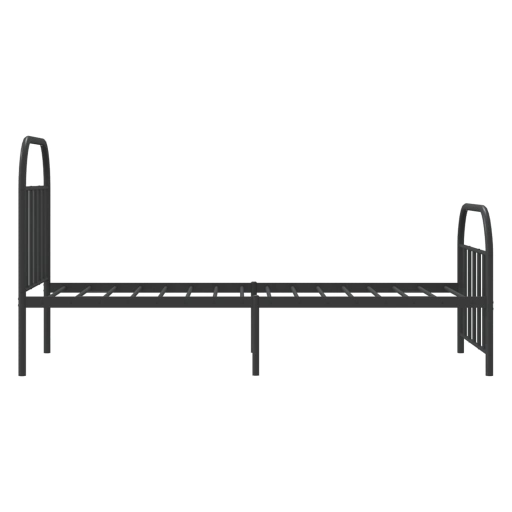 Bedframe met hoofd- en voeteneinde metaal zwart 90x190 cm Bedden & bedframes | Creëer jouw Trendy Thuis | Gratis bezorgd & Retour | Trendy.nl