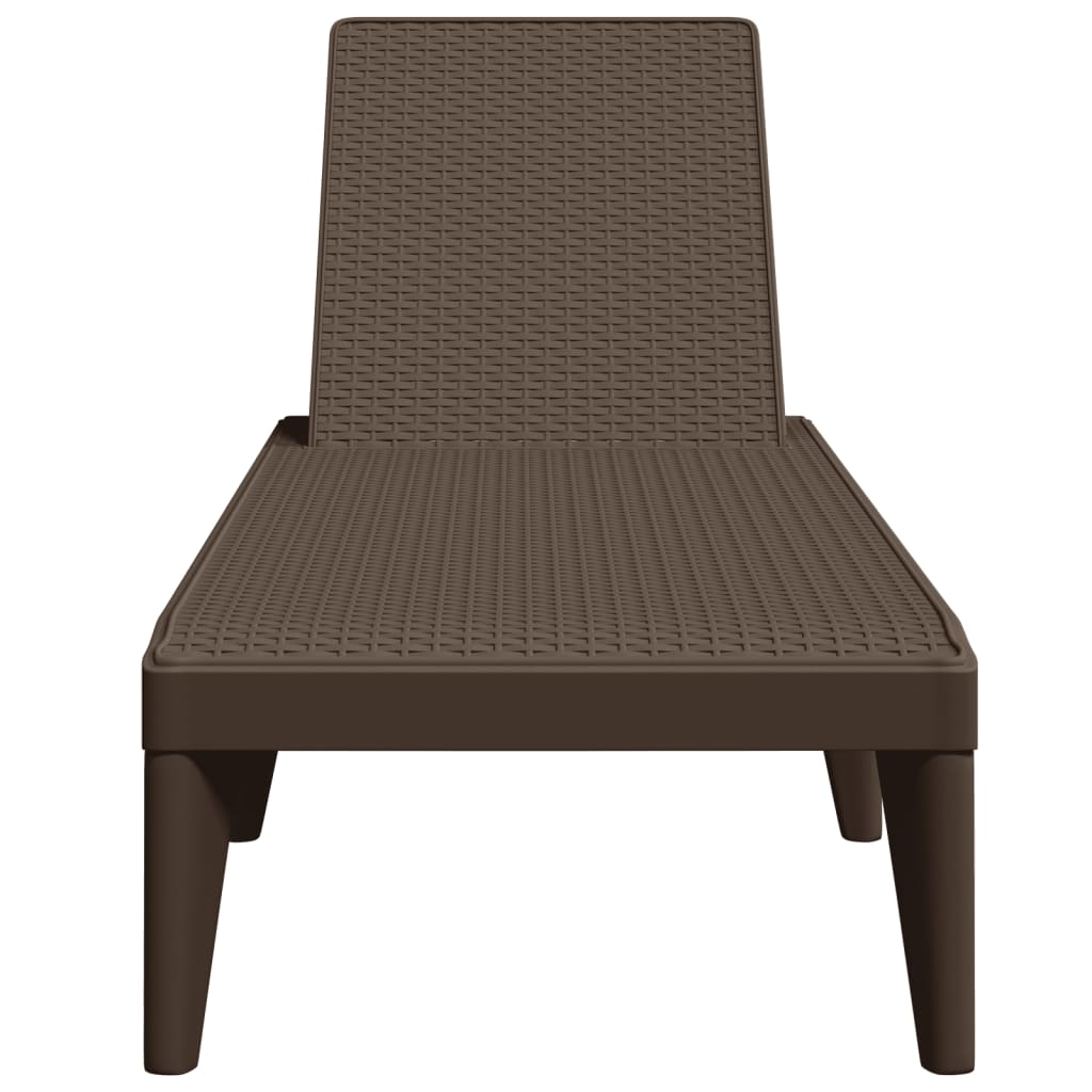 Ligbed 186x60x29 cm polypropeen bruin Ligstoelen | Creëer jouw Trendy Thuis | Gratis bezorgd & Retour | Trendy.nl