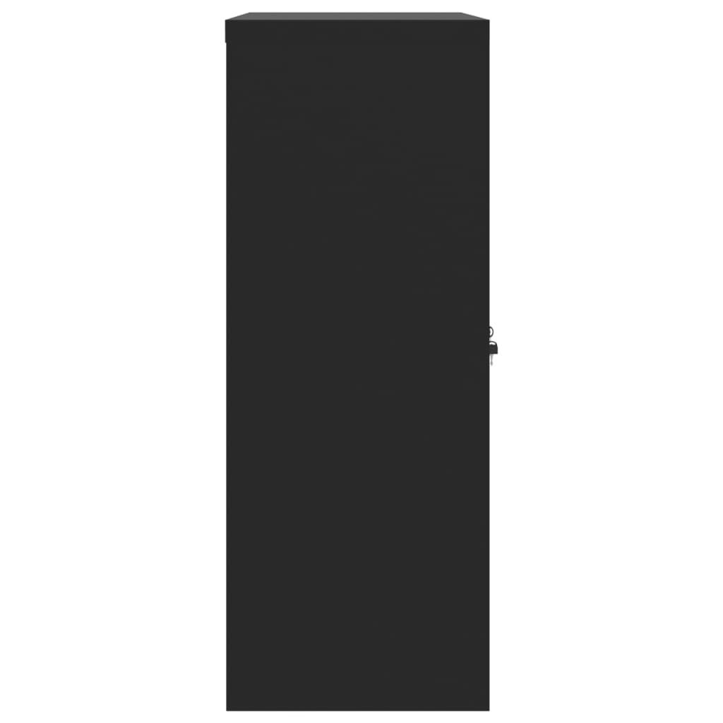 Archiefkast 90x40x105 cm staal zwart