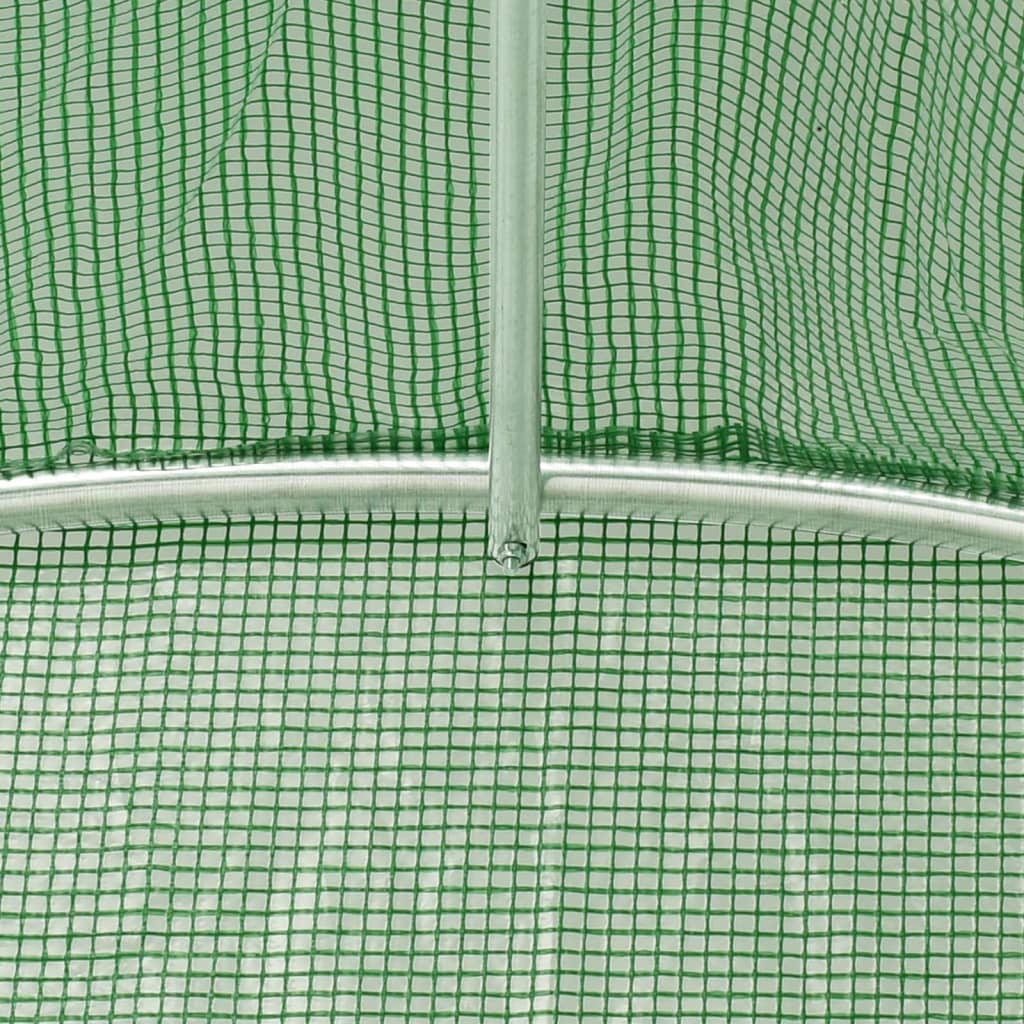 Tuinkas met stalen frame 40 m² 8x5x2,3 m groen