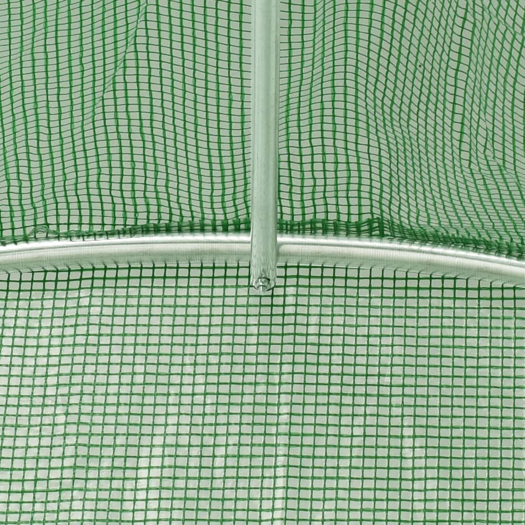Tuinkas met stalen frame 50 m² 10x5x2,3 m groen